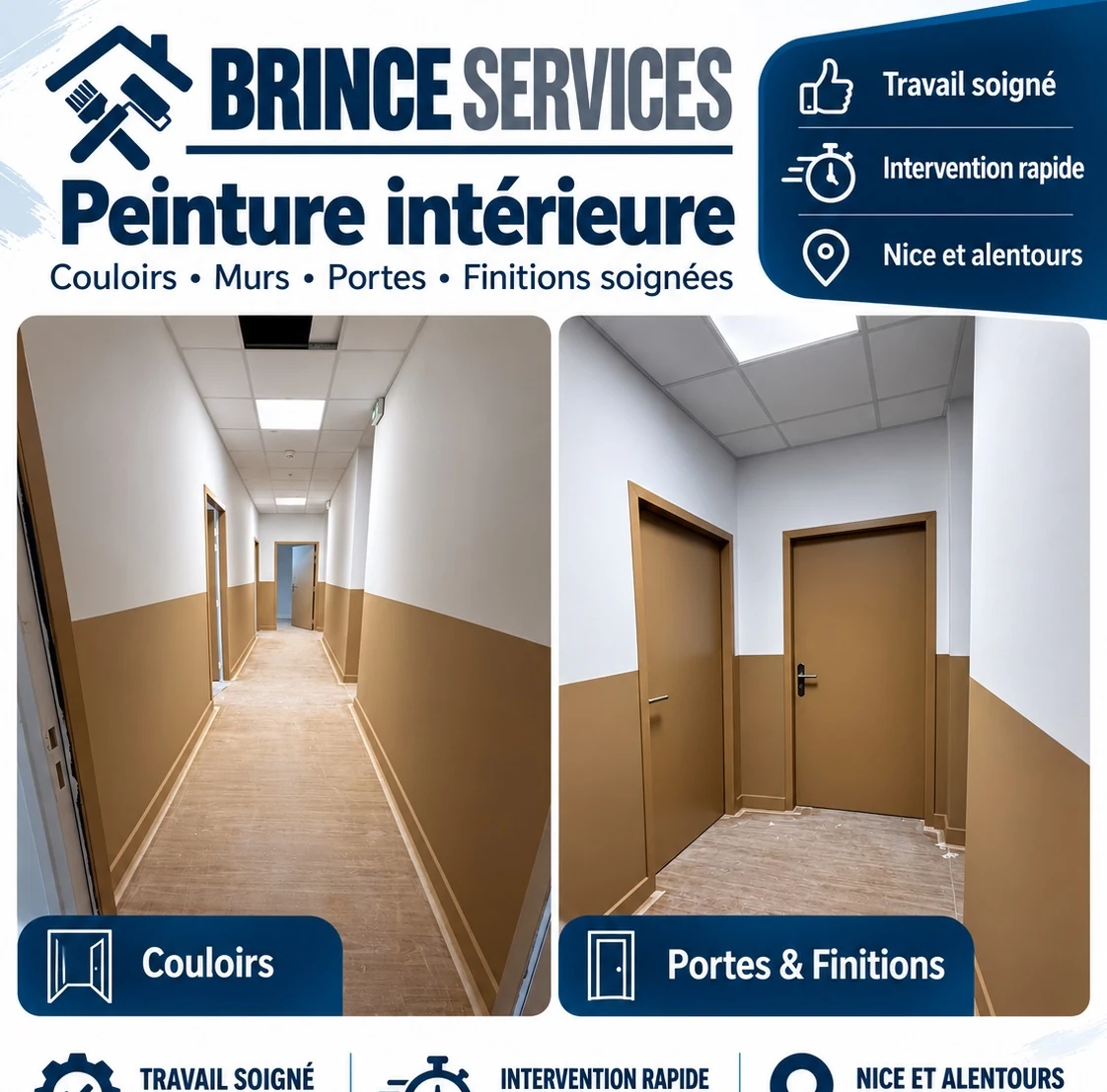 Travaux de peinture — réalisation de Bilel pour Brince